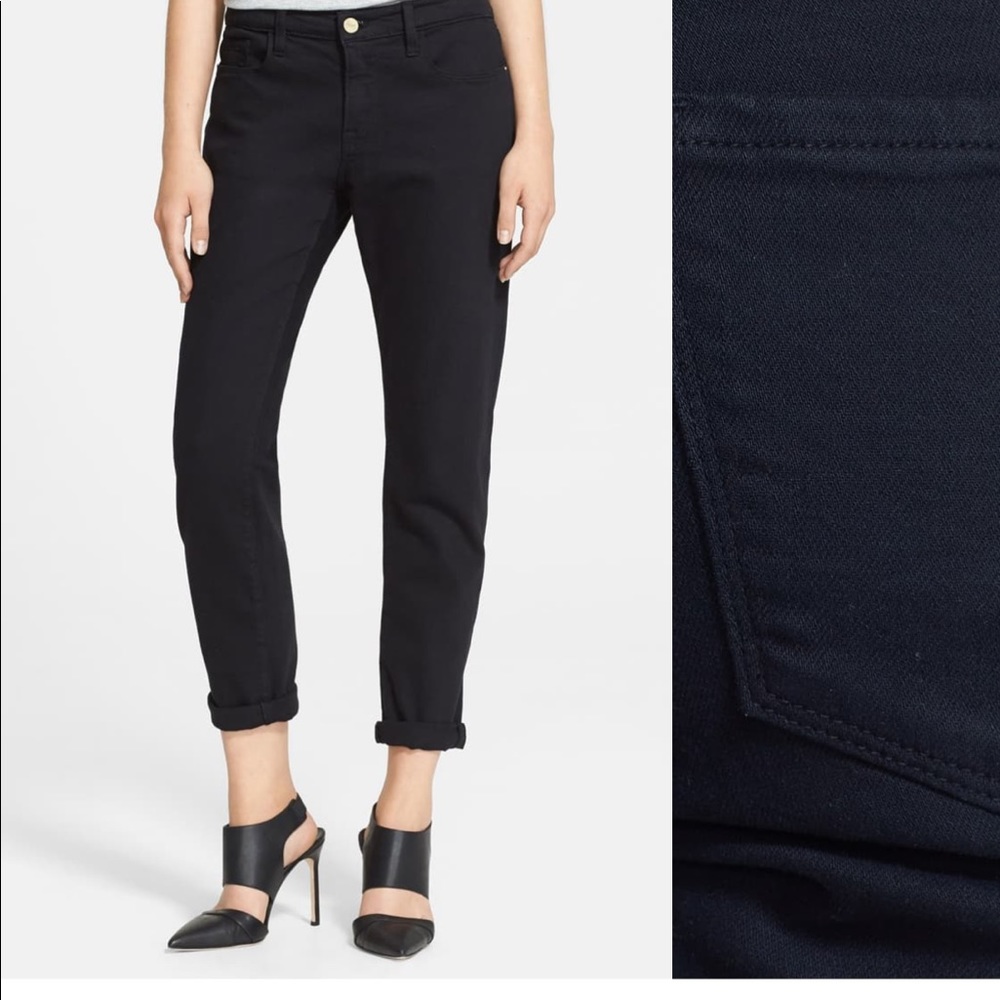 Black Frame Denim Le Garçon Boyfriend